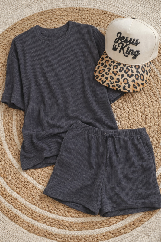 Black Ribbed Set