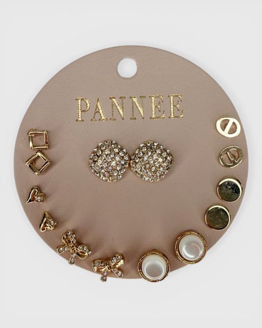 Gold Glam Mini Stud Set
