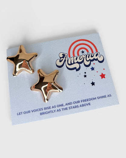 Star Stud Earrings (Gold or Silver)