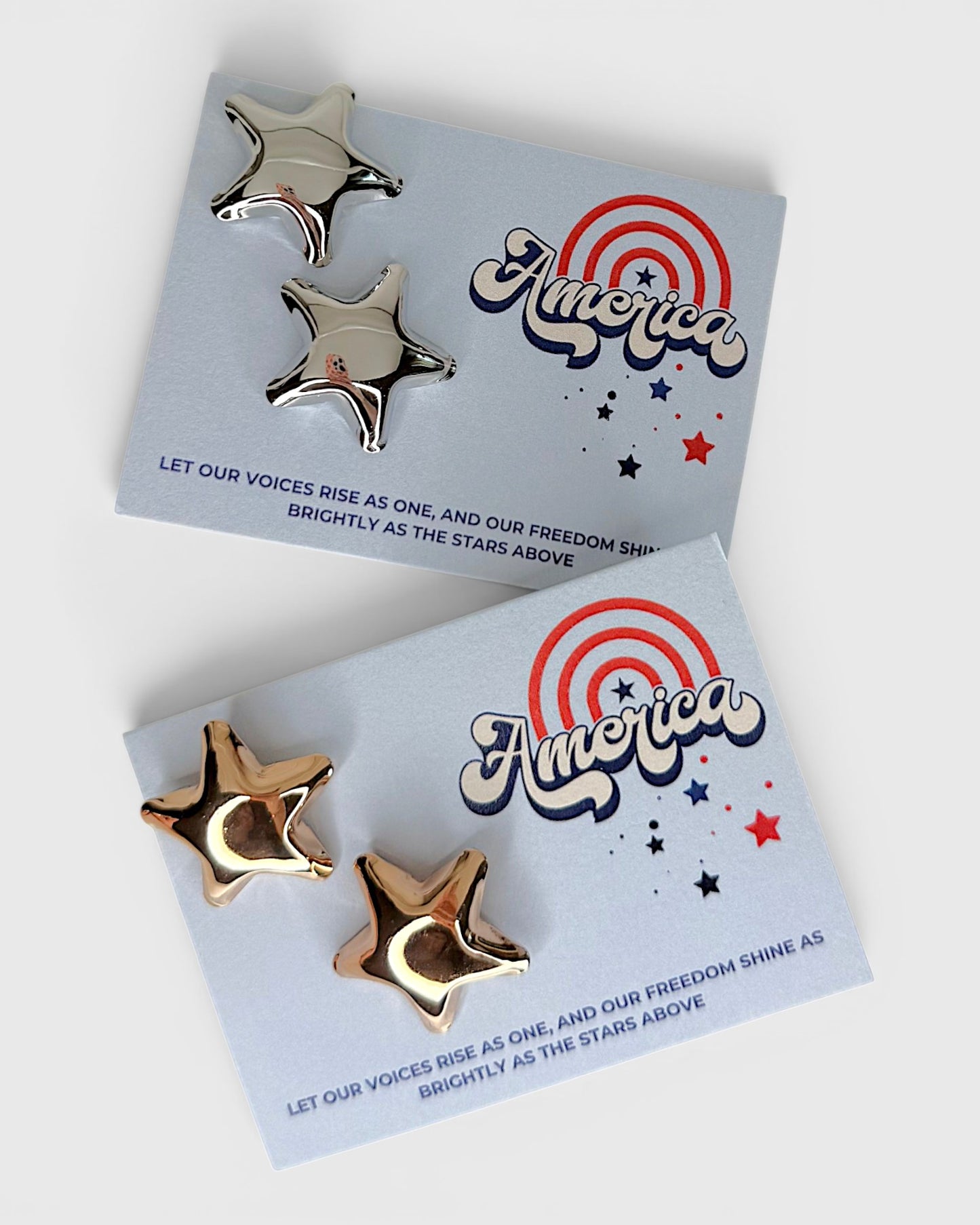 Star Stud Earrings (Gold or Silver)